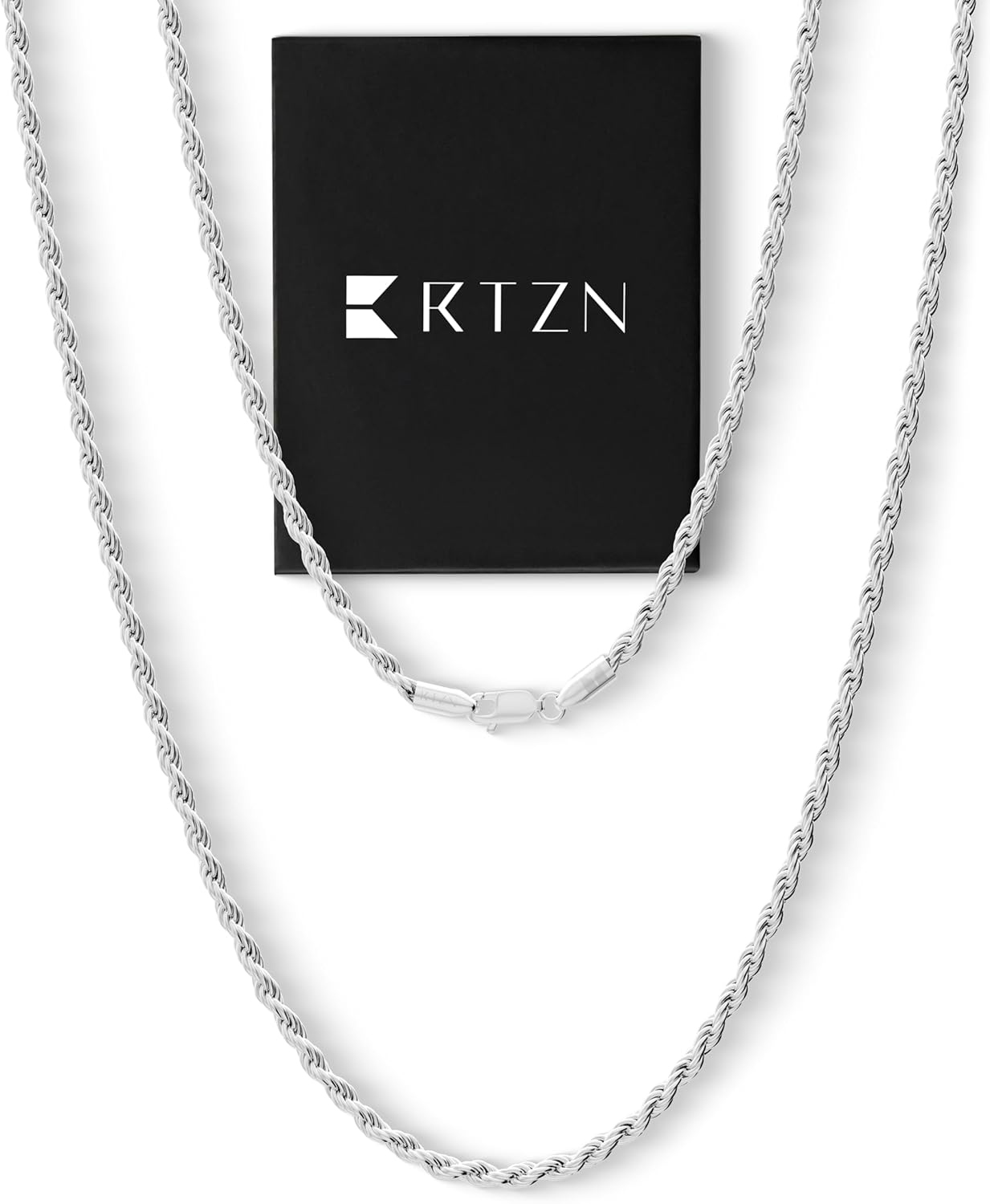 RTZN 3mm Gold Rope Chain for Men - Premium Stainless Steel