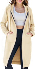 Hoodies for Women Full Zip Long Fleece Sweatshirt - Comfortable Fit
