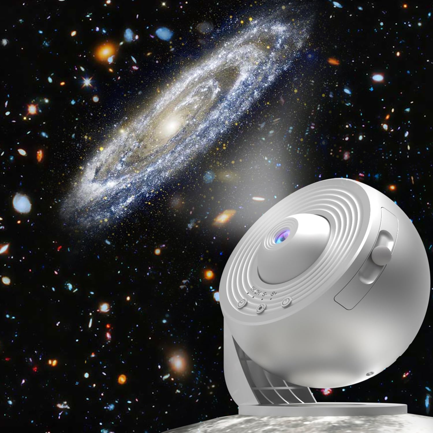360 Rotation Sky Light Projector - 12 Galaxy Discs - Kids NightLight - Elec3