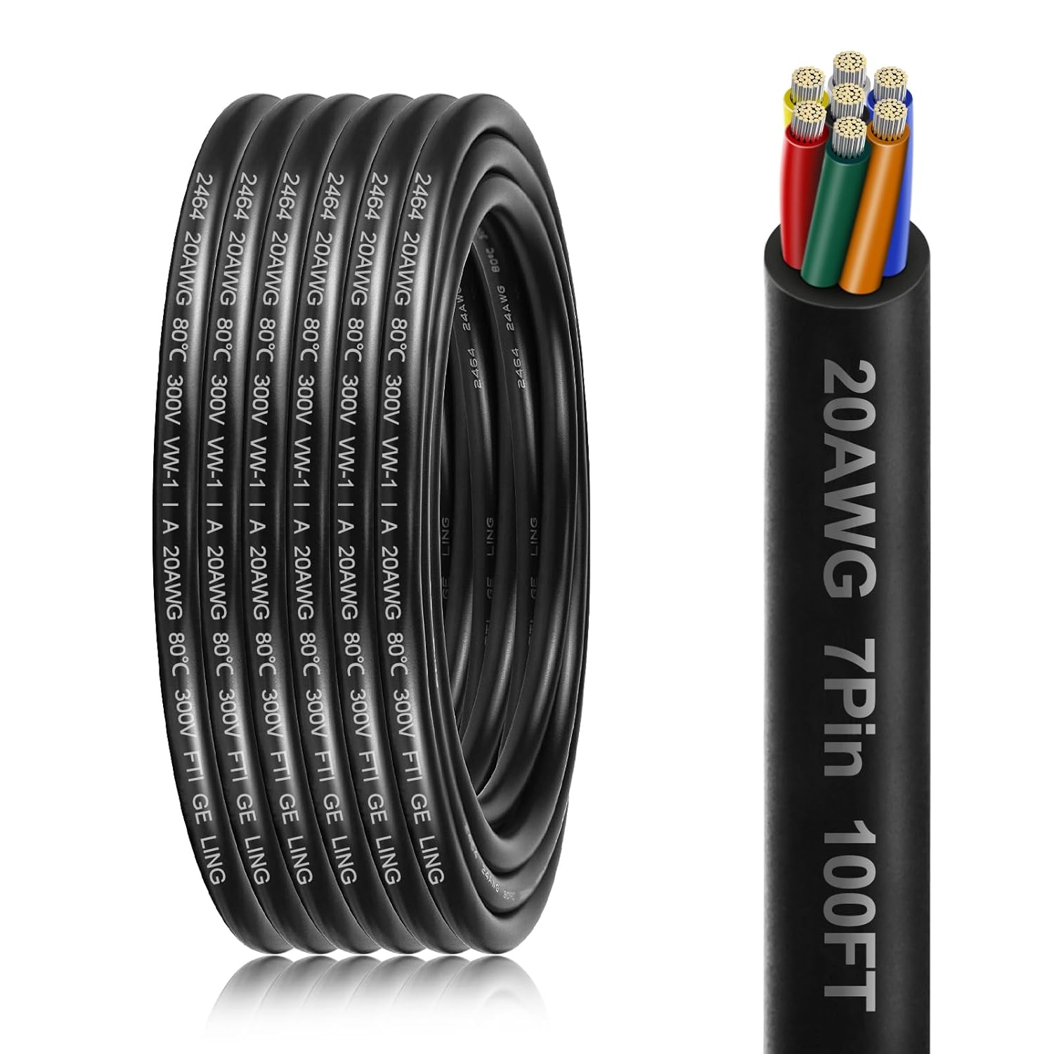 20 Gauge 7 Conductor Electrical Wire for Versatile Applications
