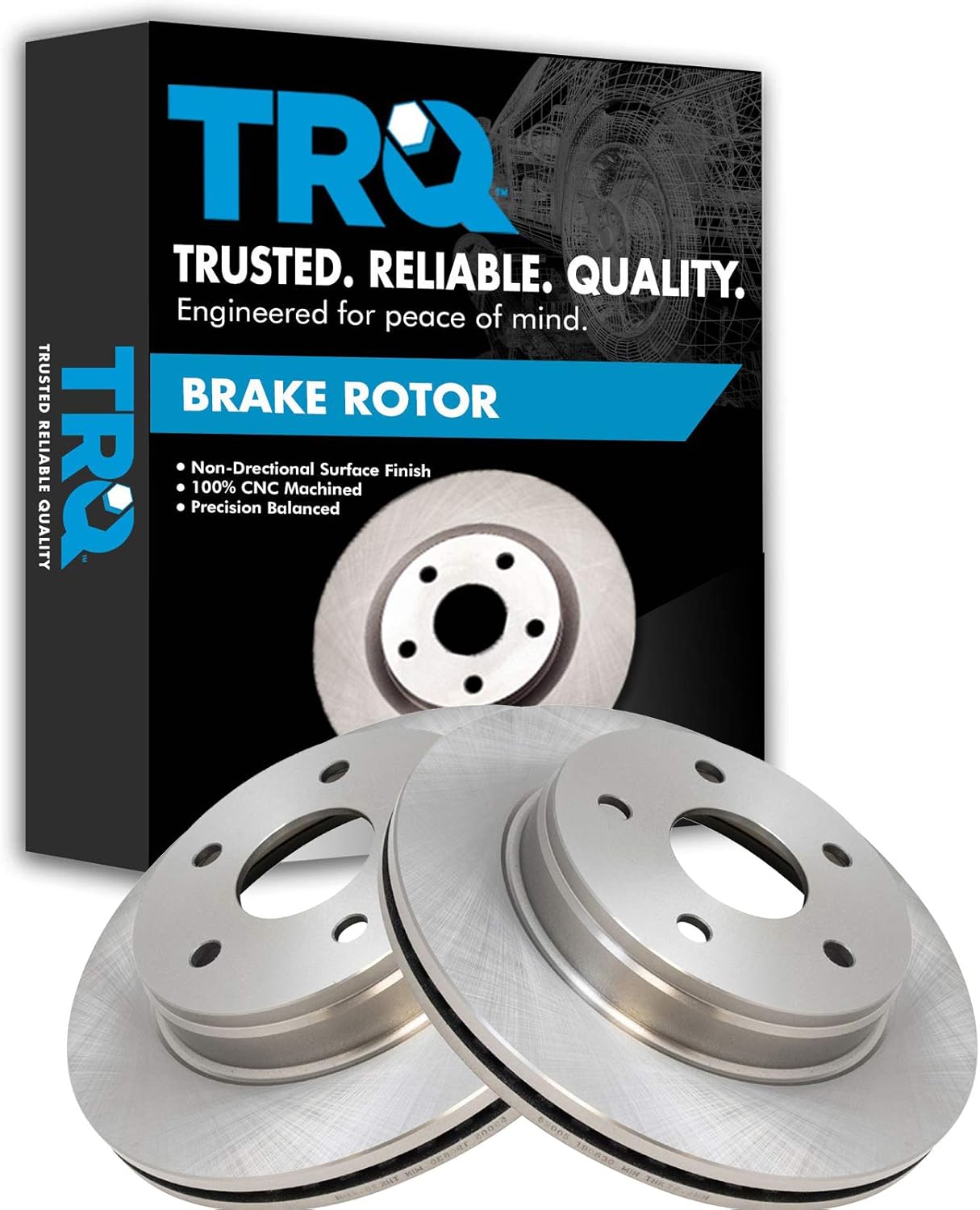TRQ Front Brake Rotors Set Vented for Chrysler Aspen & Dodge