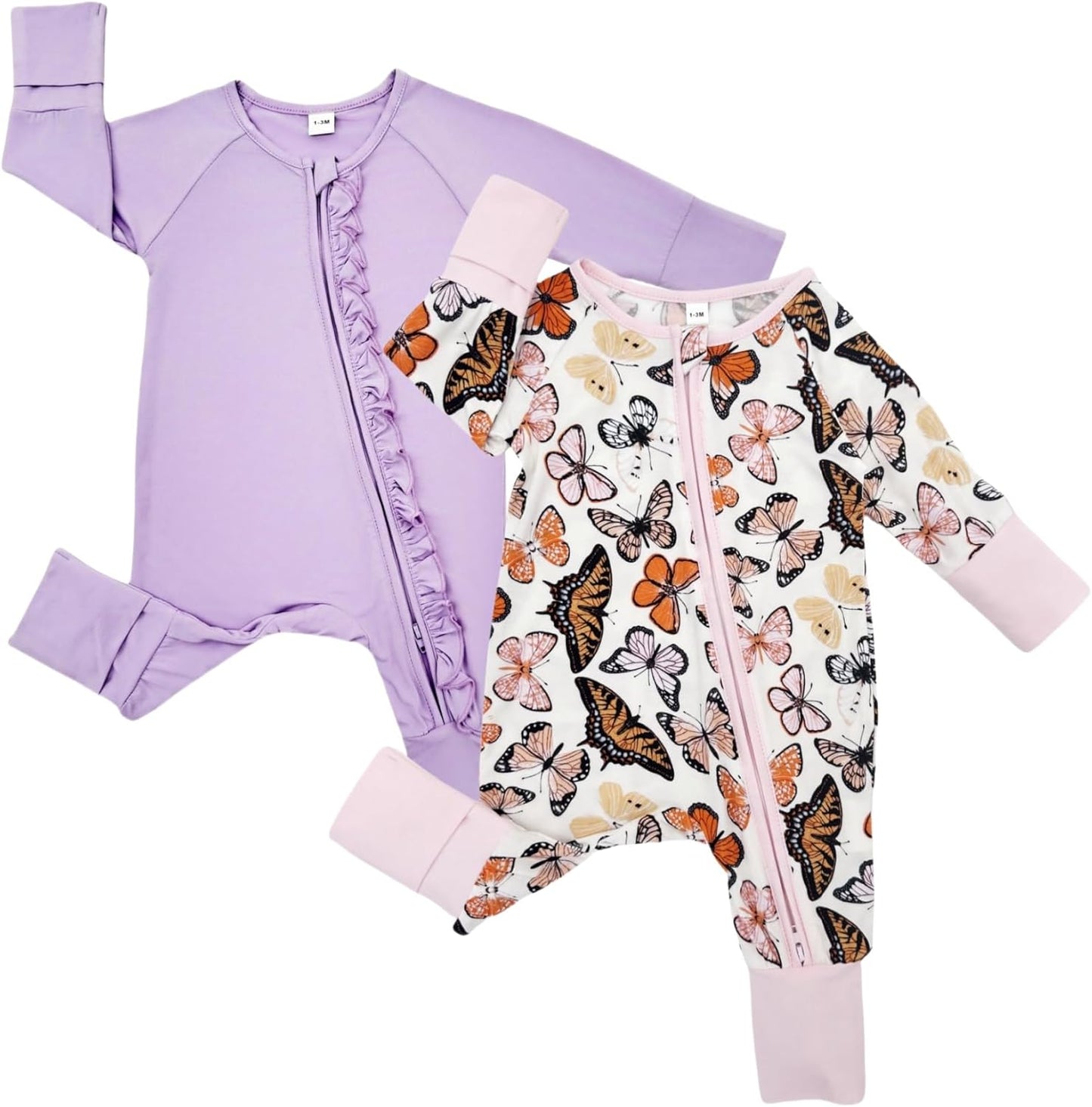 Bamboo Rayon Baby Pajamas for Newborns - Soft and Cozy Sleepers