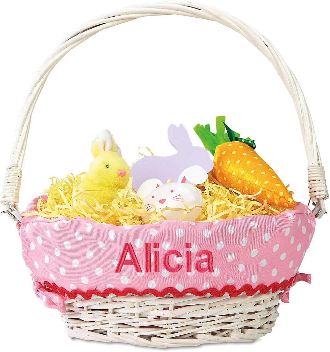 Personalized Wicker Easter Basket for Kids - Custom Gift Fun