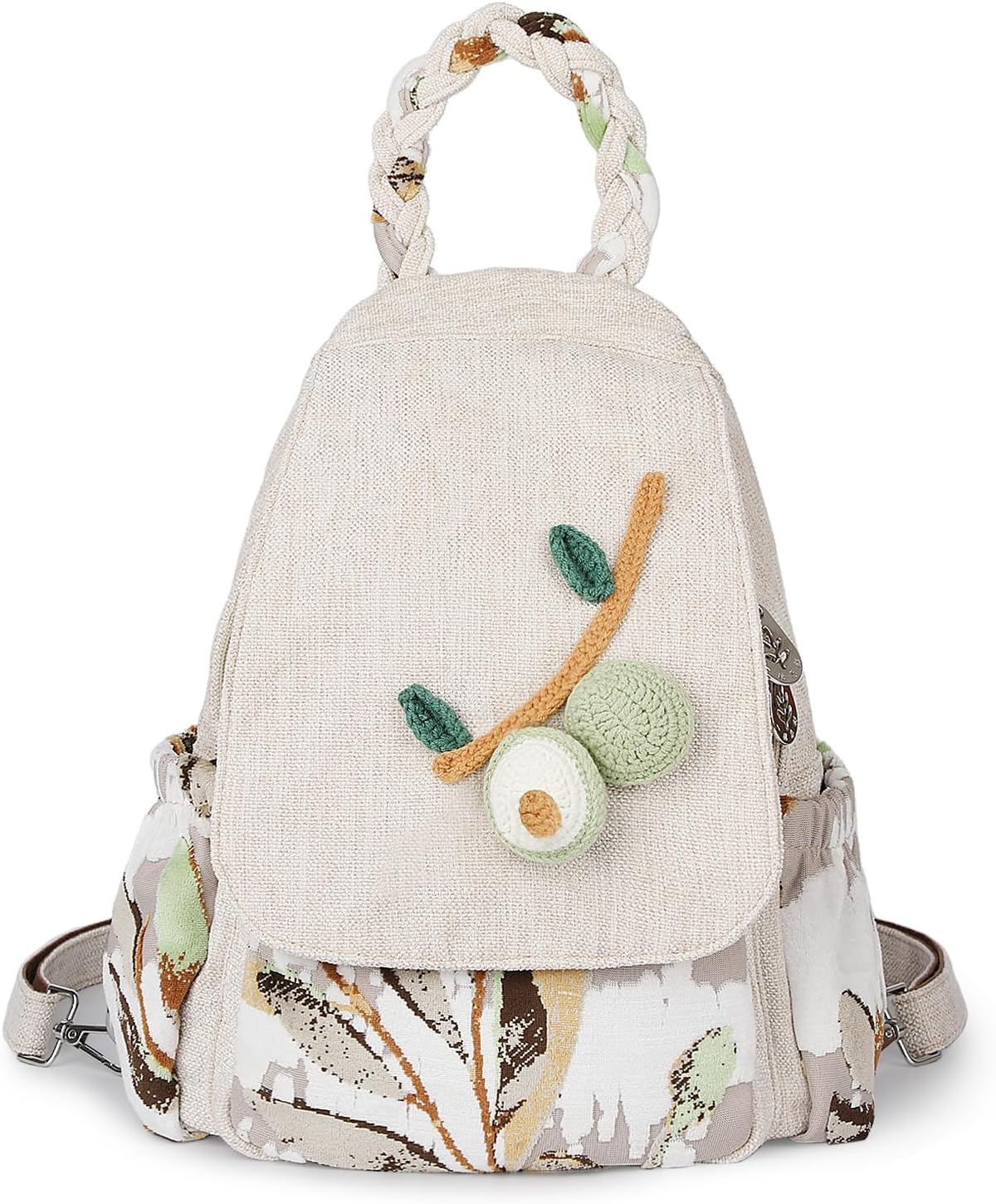 Ladys Convertible Sling Bag - Beautiful Advocado Canvas Purse