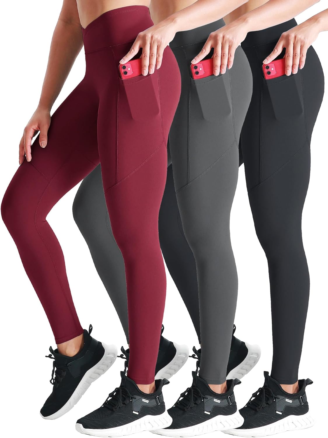 NELEUS Women's Yoga Pants with Tummy Control and Pockets