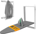 Wall Mounted Ironing Board with Iron Holder - Compact Space Saver