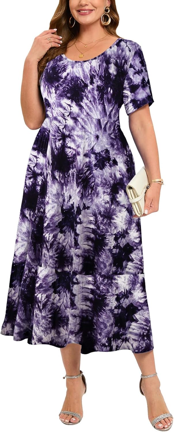 LARACE Plus Size Dresses for Women - Flowy Maxi Beach Style