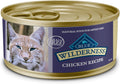 Blue Buffalo Wilderness Wet Cat Food Pate, High-Protein Chicken - 24