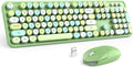 MOFII Wireless Keyboard and Mouse Combo, Retro Green - Colorful Full