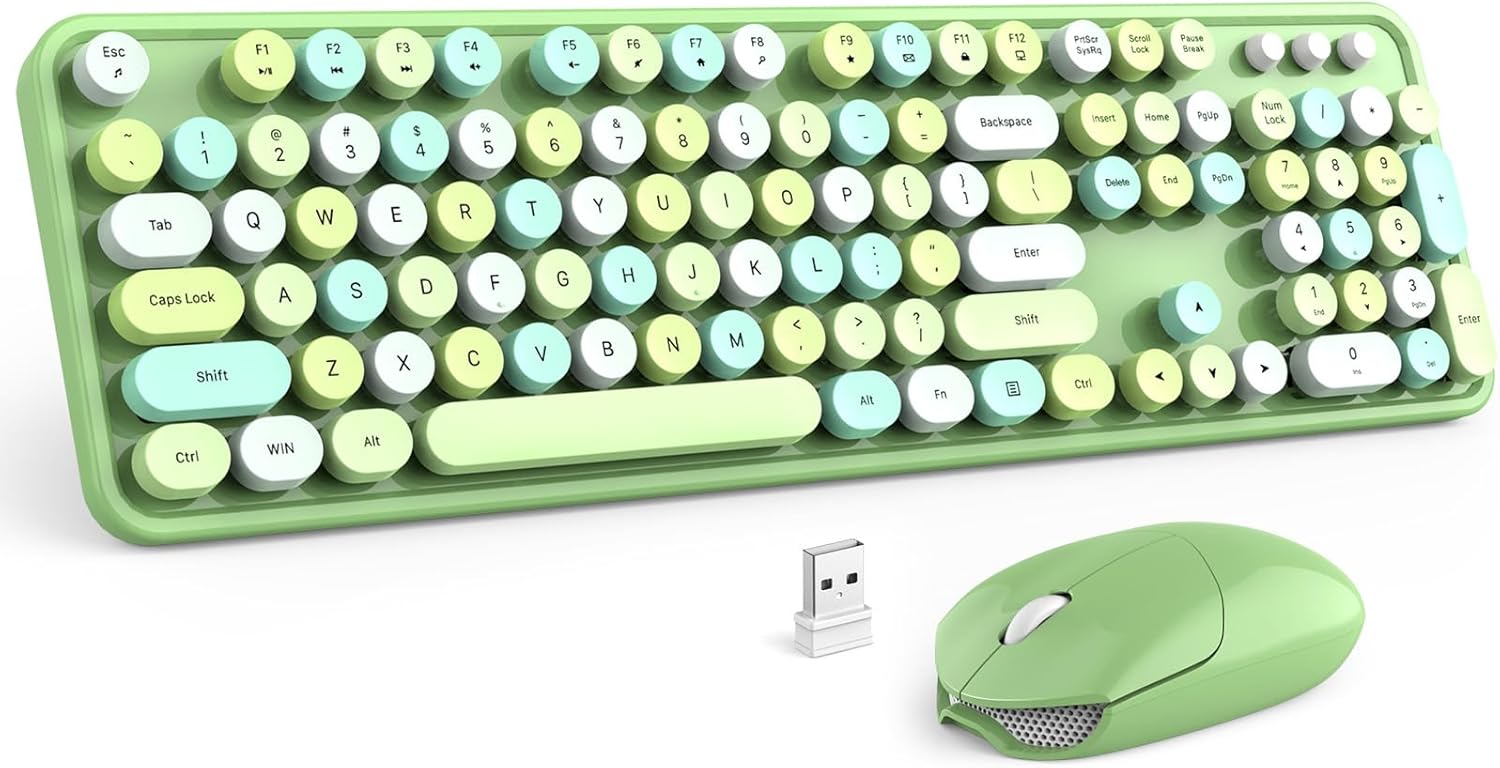 MOFII Wireless Keyboard and Mouse Combo for Colorful Typing Fun