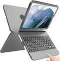 TQQ Touch iPad Case with Keyboard for 11in A16 & 10.9in A2757 - Gray