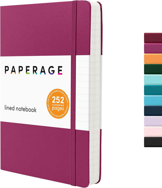Premium Raspberry Lined Journal - 252 Pages, 100 GSM Hardcover