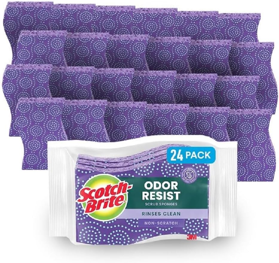 Scotch-Brite Odor Resist Non-Scratch Scrub Sponge for Kitchen