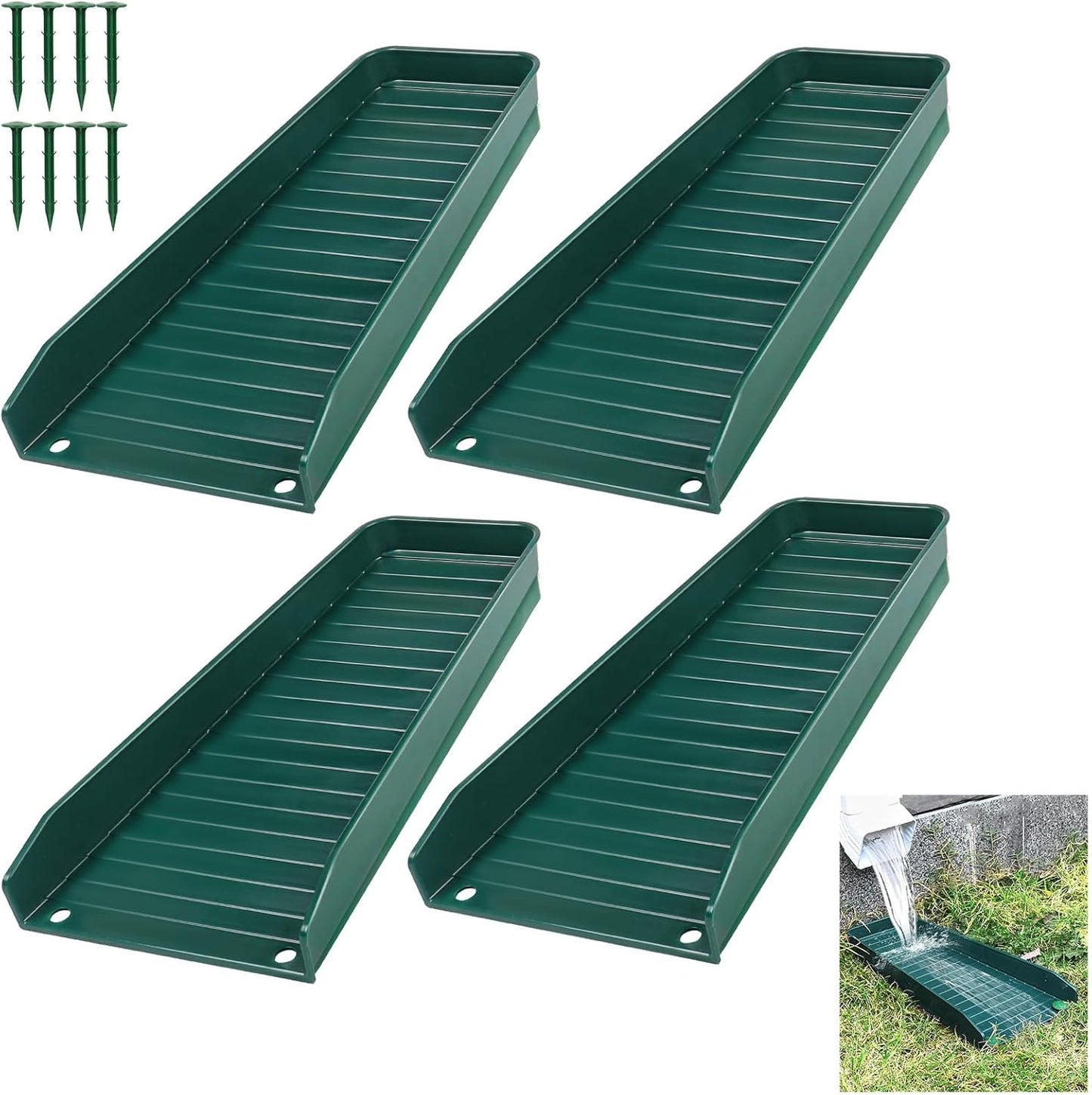 Rain-Gutter Downspout Splash Block for Efficient Drainage