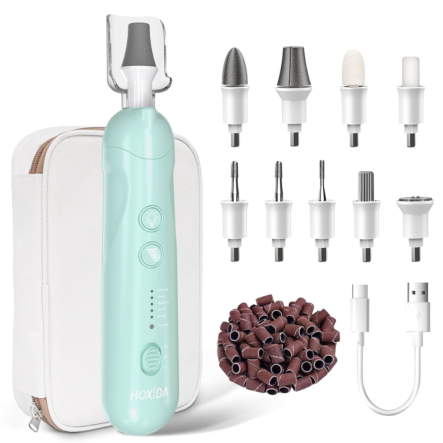 Professional Manicure Pedicure Kit for Women with Nail Grinder