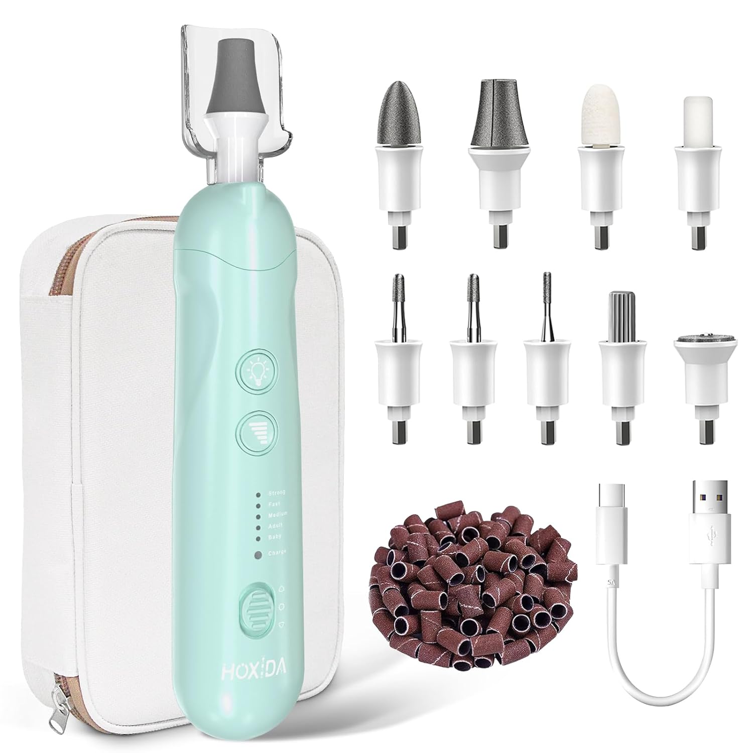 Professional Manicure Pedicure Kit for Women with Nail Grinder