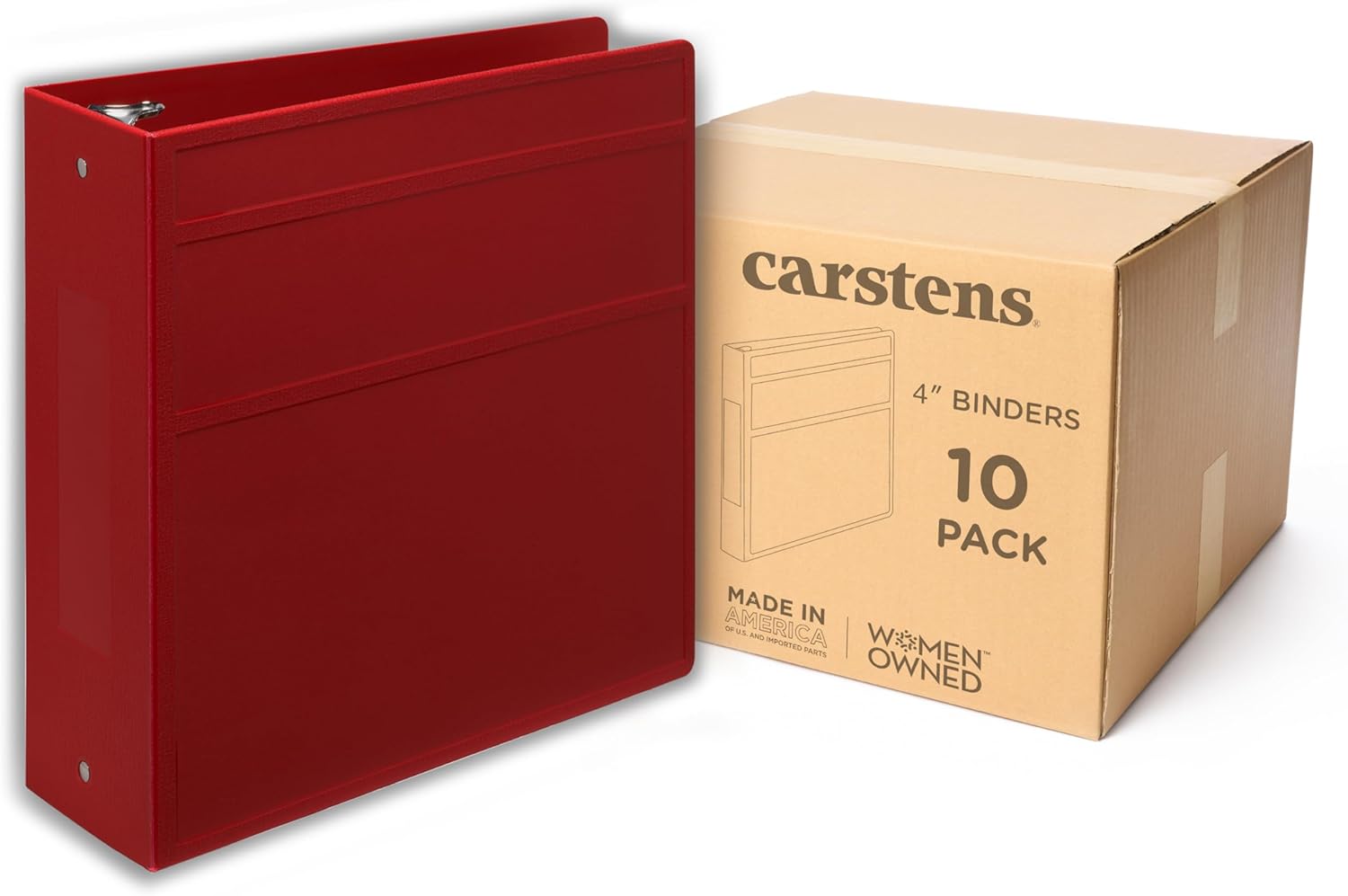 Carstens 4-Inch Heavy Duty 3-Ring Binder for Ample Storage