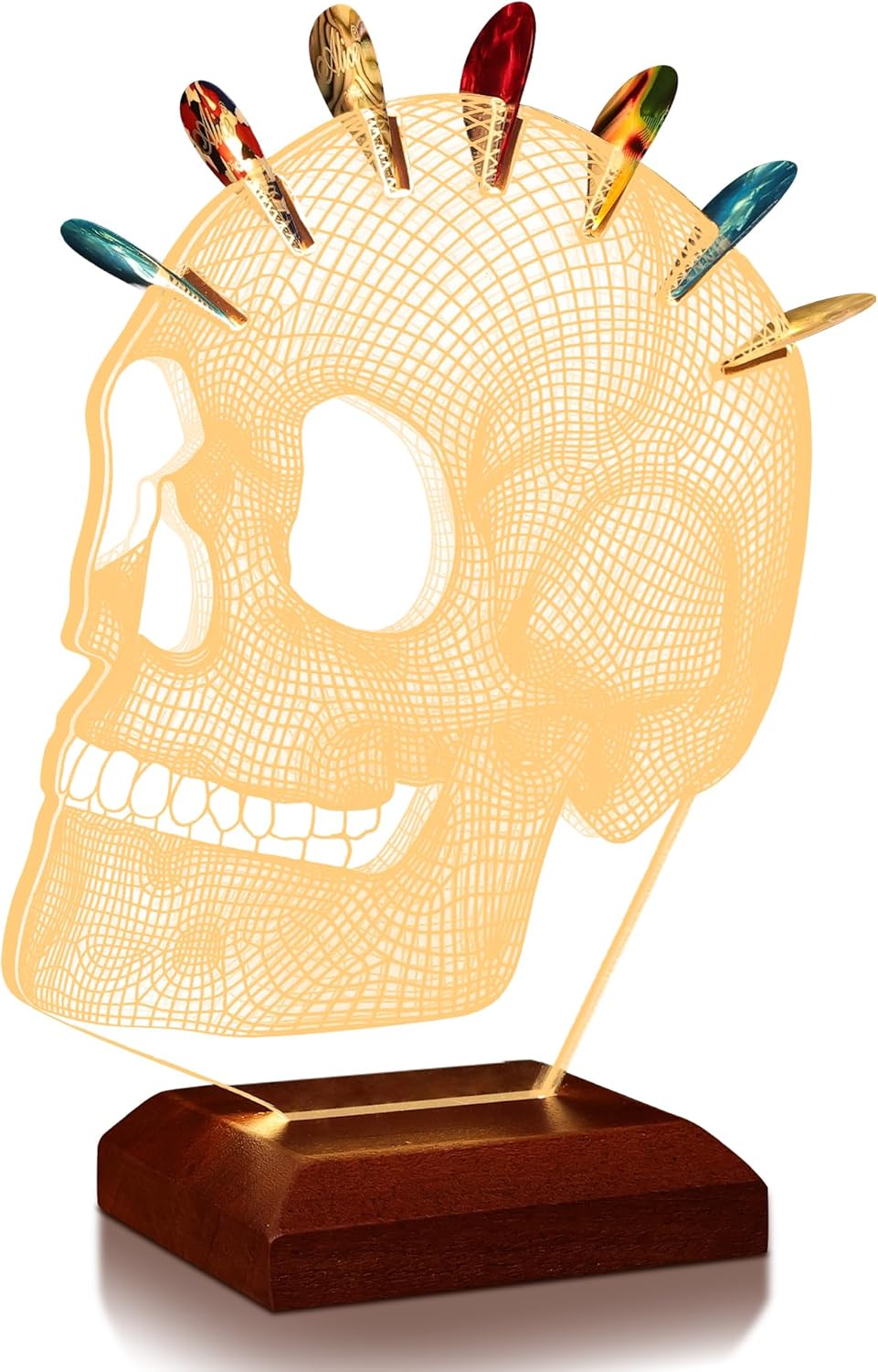 Skull Acrylic Guitar Pick Holder: Display & Store Picks