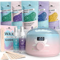 Tress Wellness Waxing Kit Pink to Teal - Sensitive Skin Digital Warmer