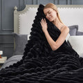 Cozy Bliss Faux Fur Throw Blanket for Couch 60 x 80 in - Ultra Soft
