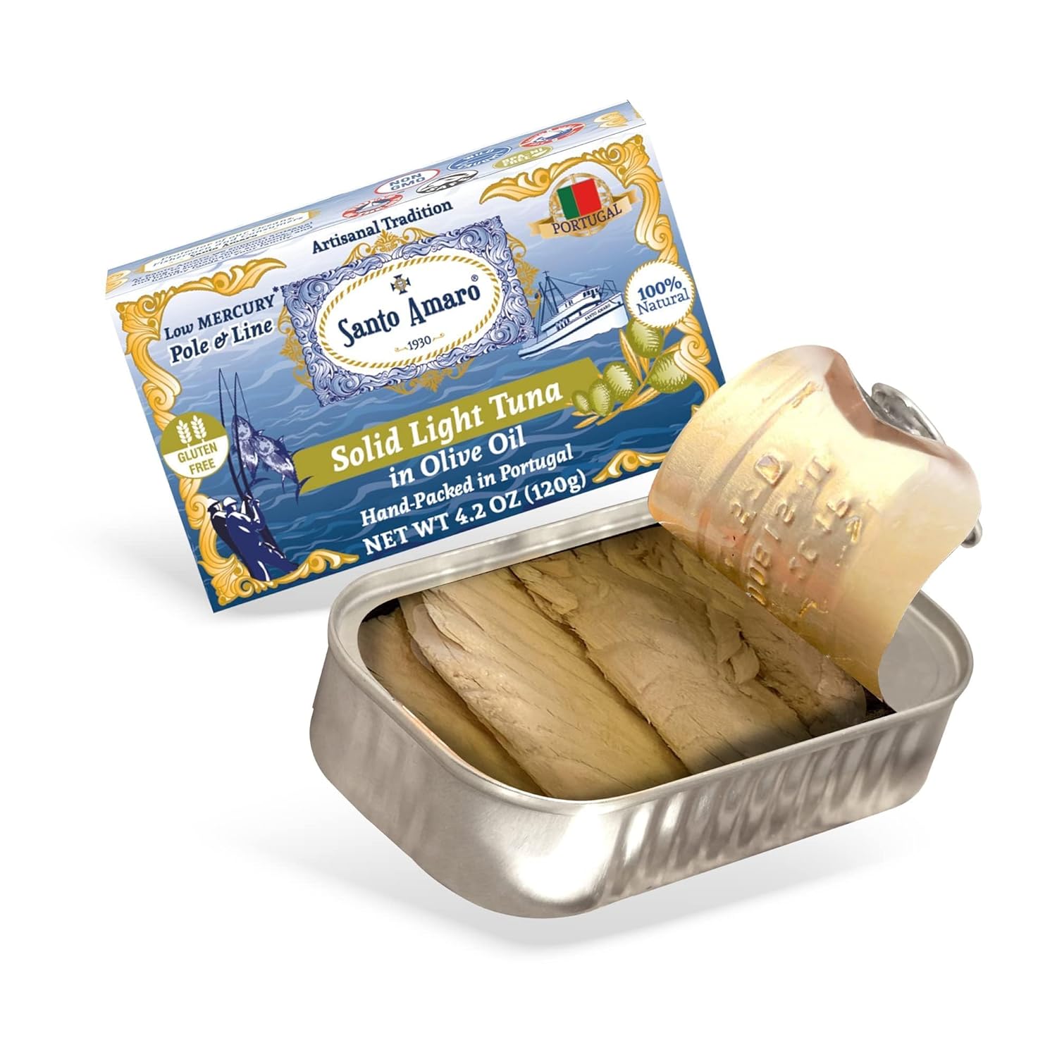 Santo Amaro Artisanal Wild Tuna Fillets in Olive Oil - Pack of 6