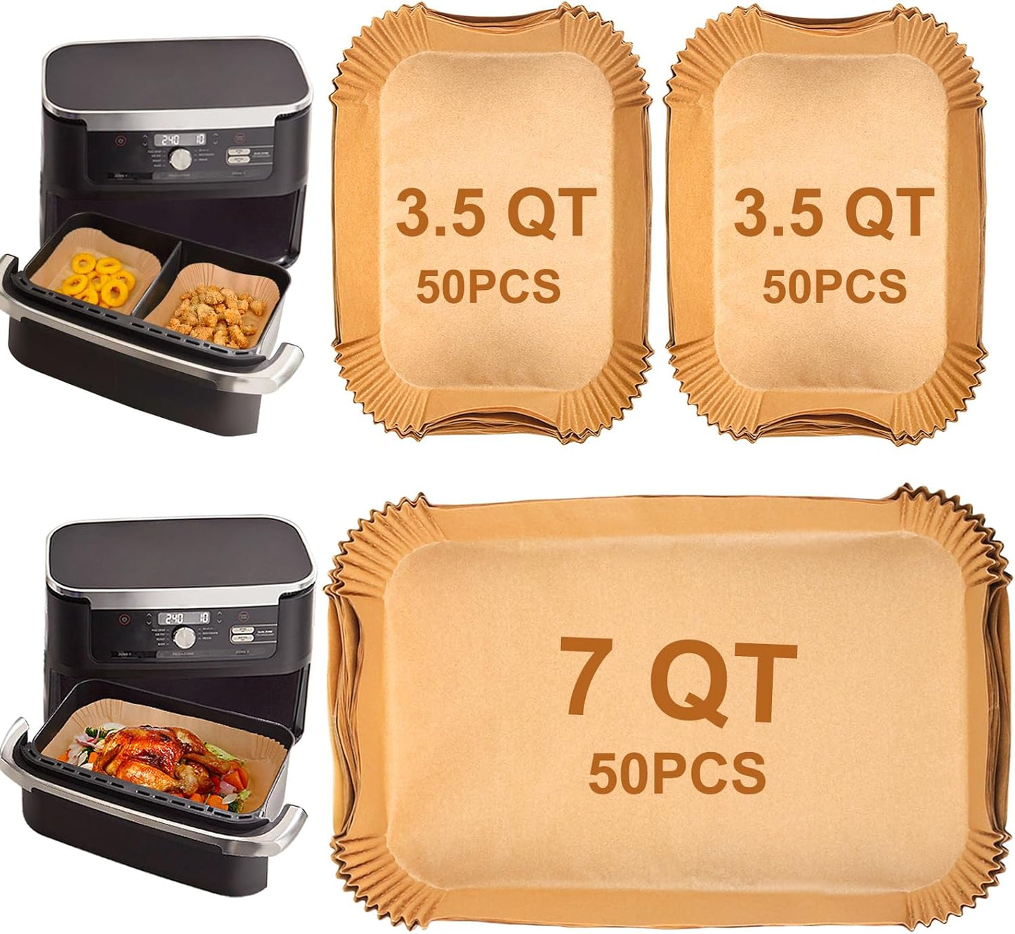 150PCS Air Fryer Liners for Ninja DZ071/Instant 9 Qt - Easy Cleanup!
