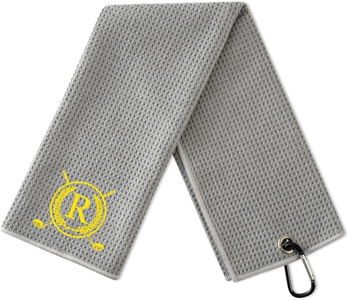 Monogrammed Microfiber Golf Towel - Personalized Golf Accessory