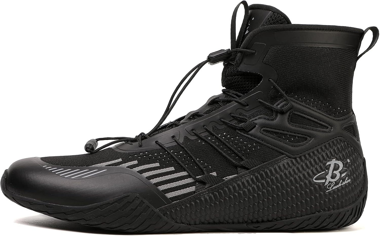 Mens Boxing Shoes Lightweight High-Top Training Footwear