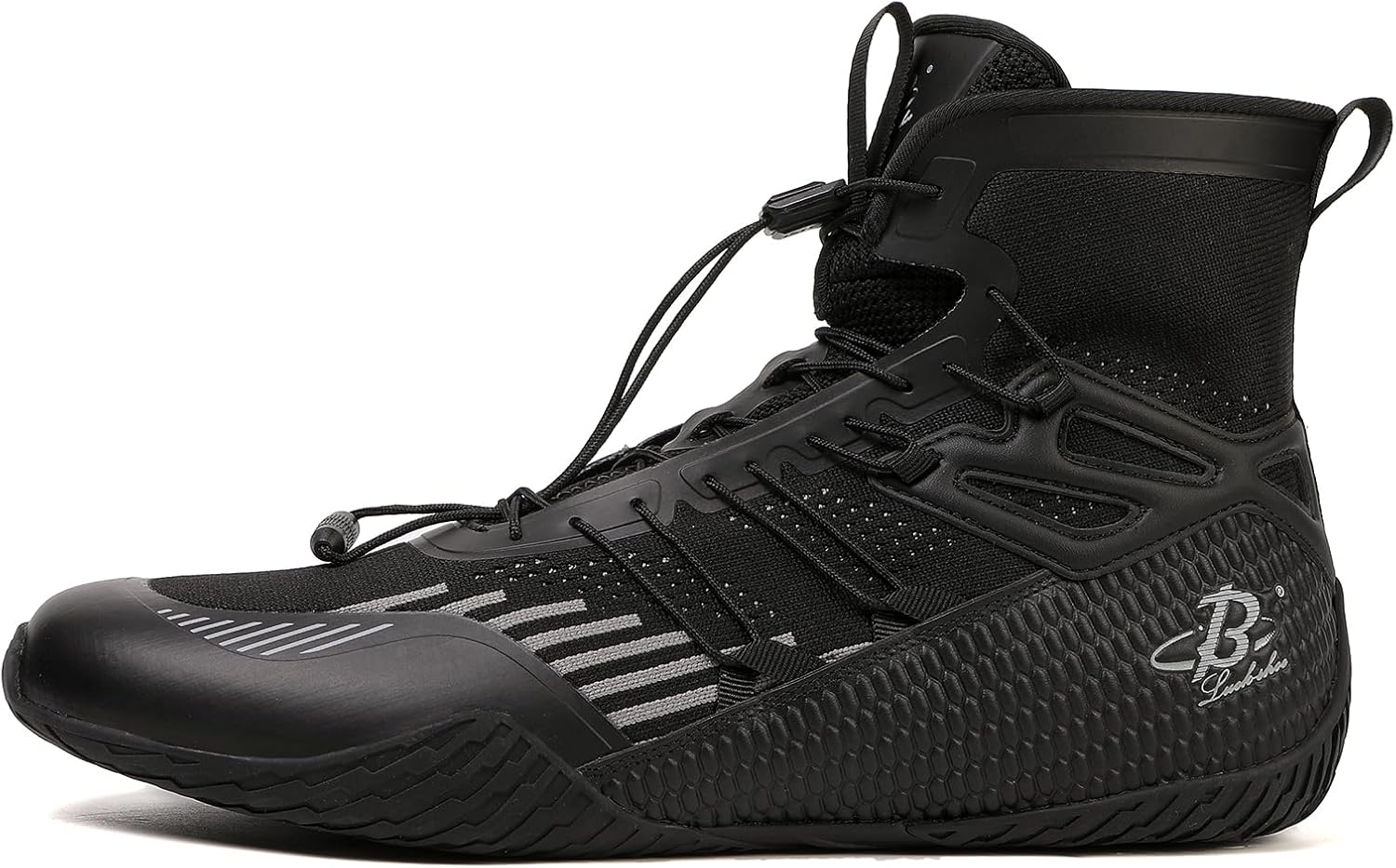 Mens Boxing Shoes Lightweight High-Top Training Footwear