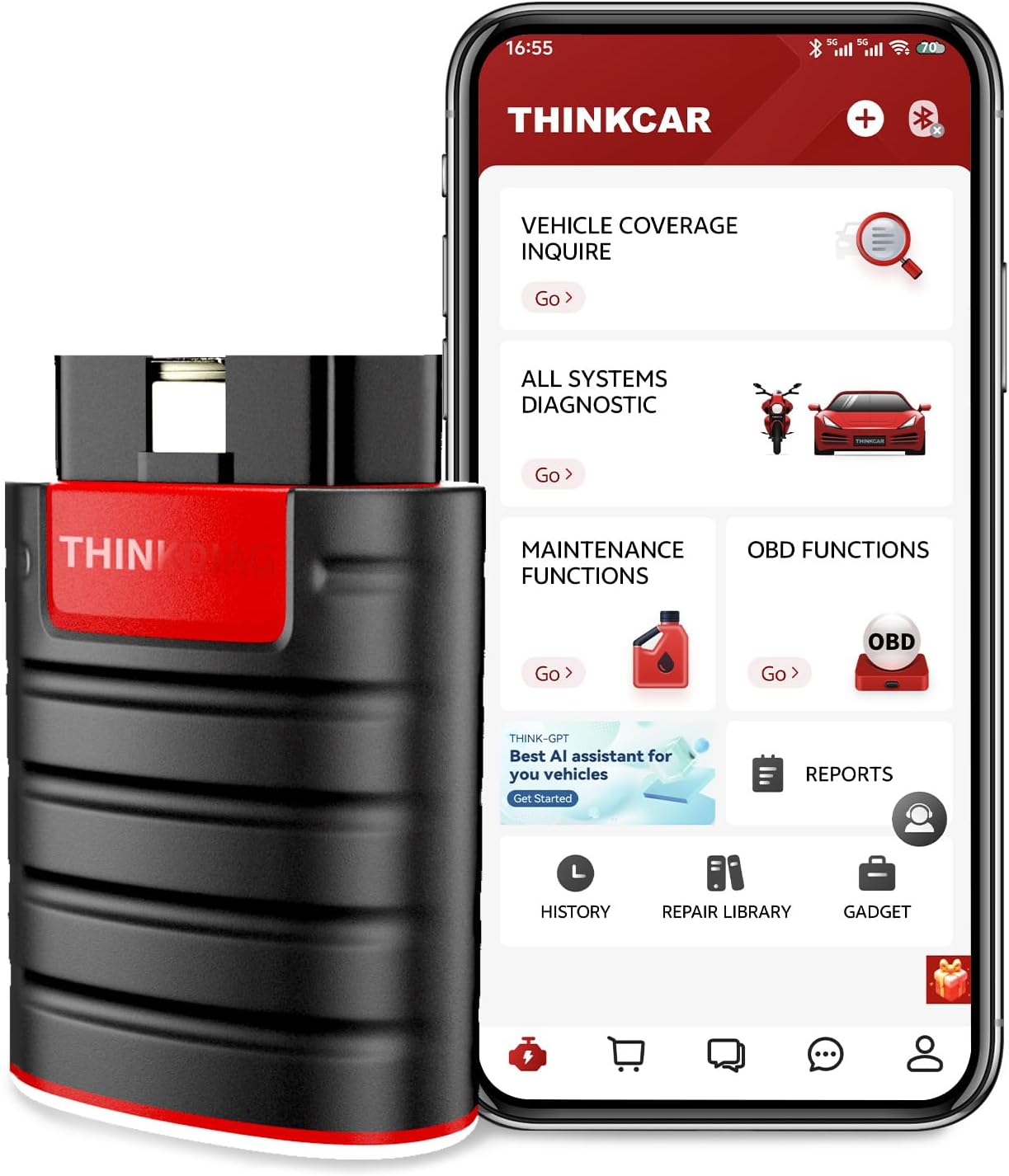 Thinkdiag OBD2 Scanner Bluetooth Full System Diagnostic Tool