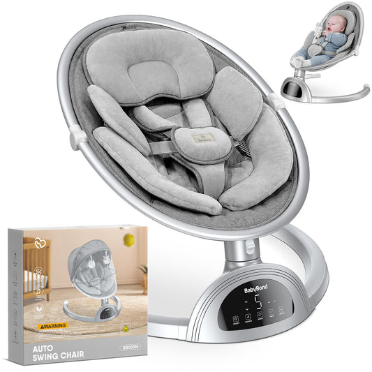 Portable Bluetooth Baby Swing - Music, Safety, Speeds!