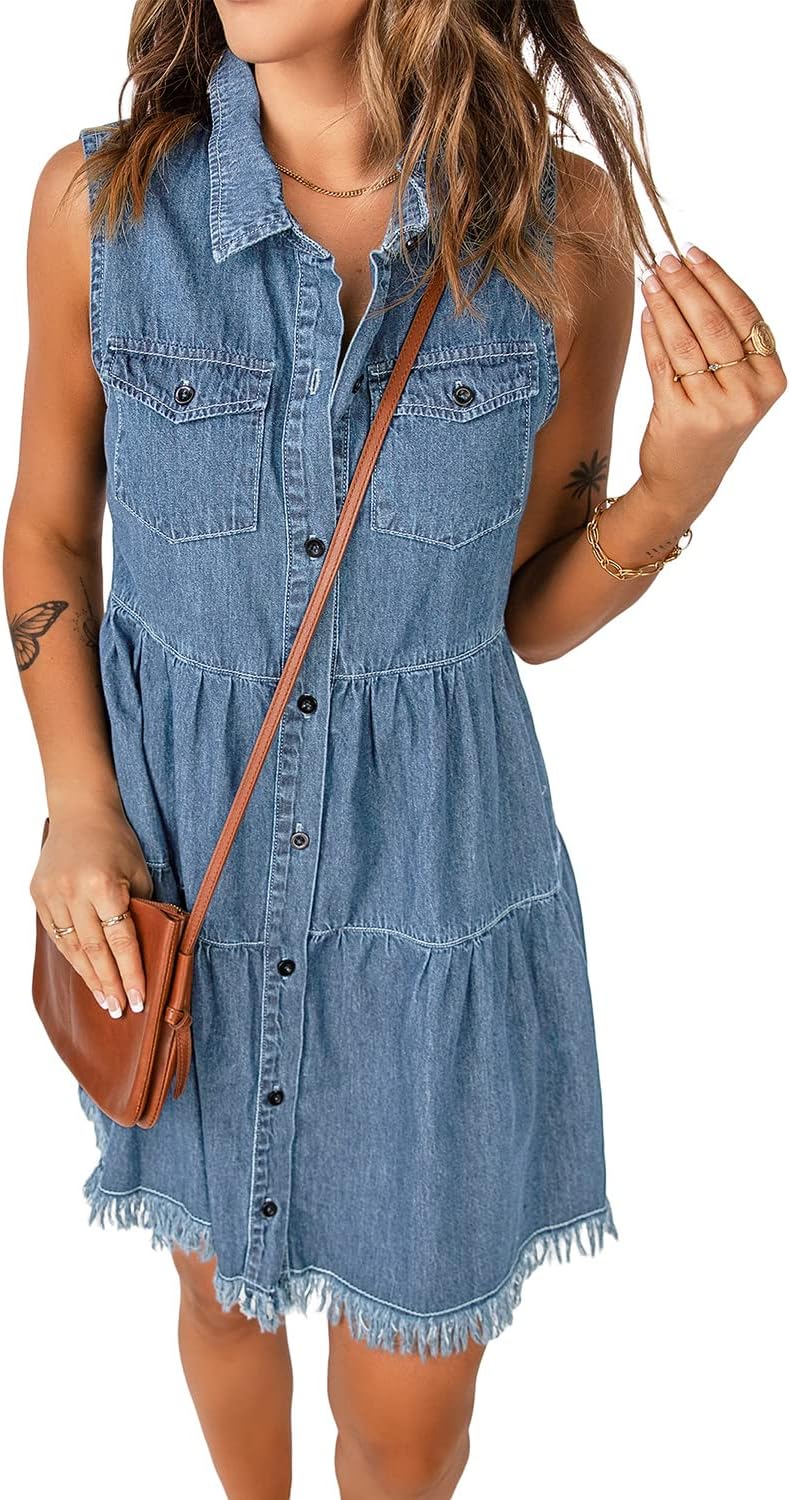 Luvamia Women's Casual Summer Denim Dress for Stylish Looks