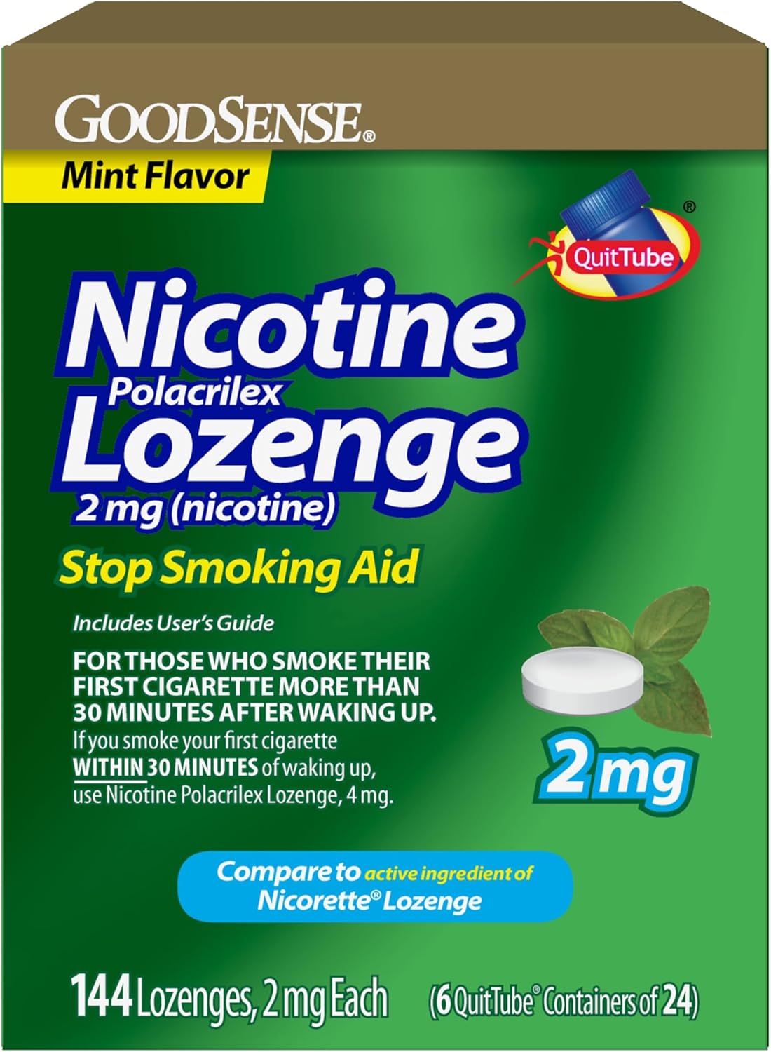 GoodSense Nicotine Polacrilex Lozenge 2 mg for Smoking Cessation