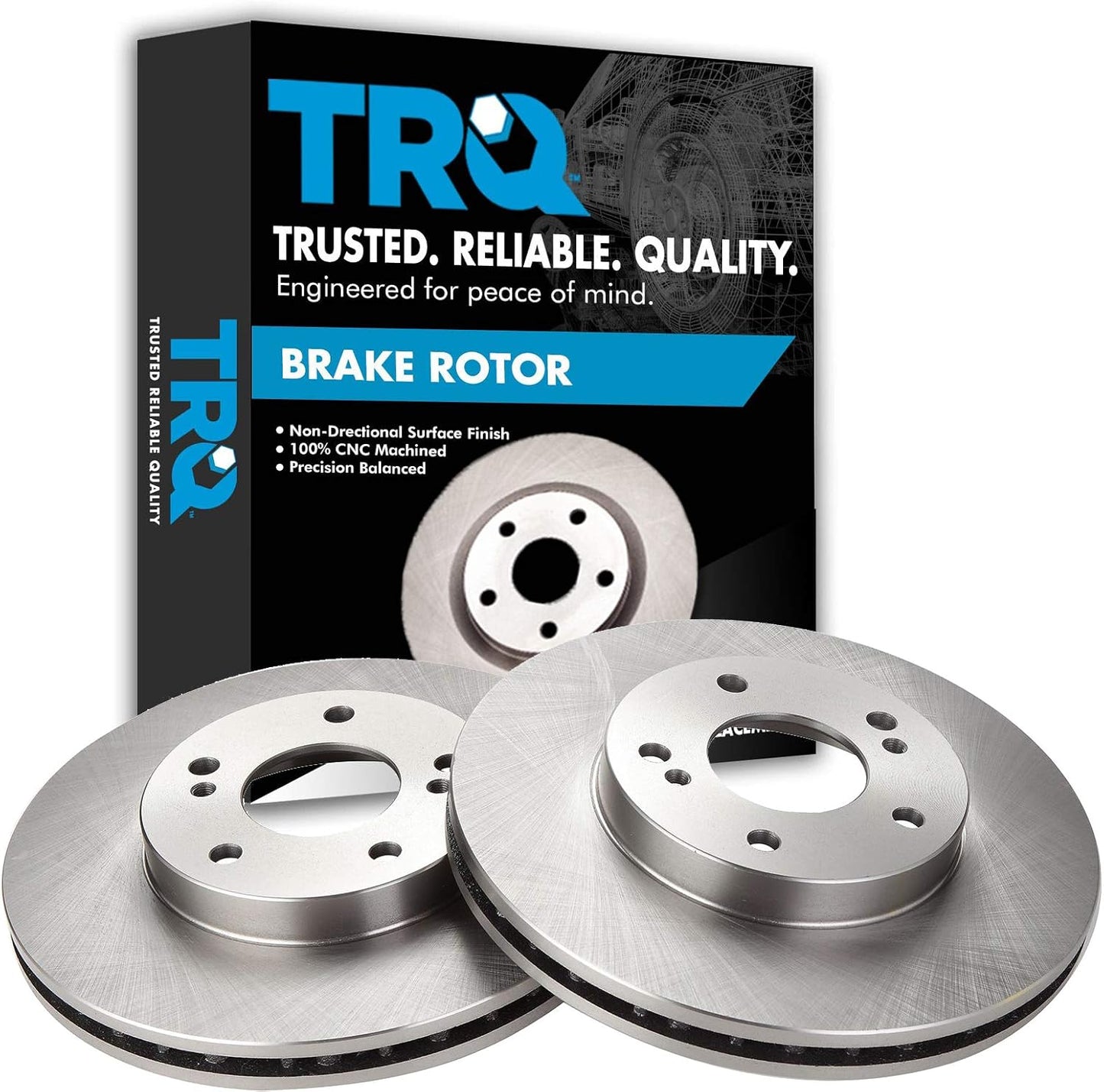 TRQ Front Brake Rotors Set Vented for 2000-2001 INFINITI I30