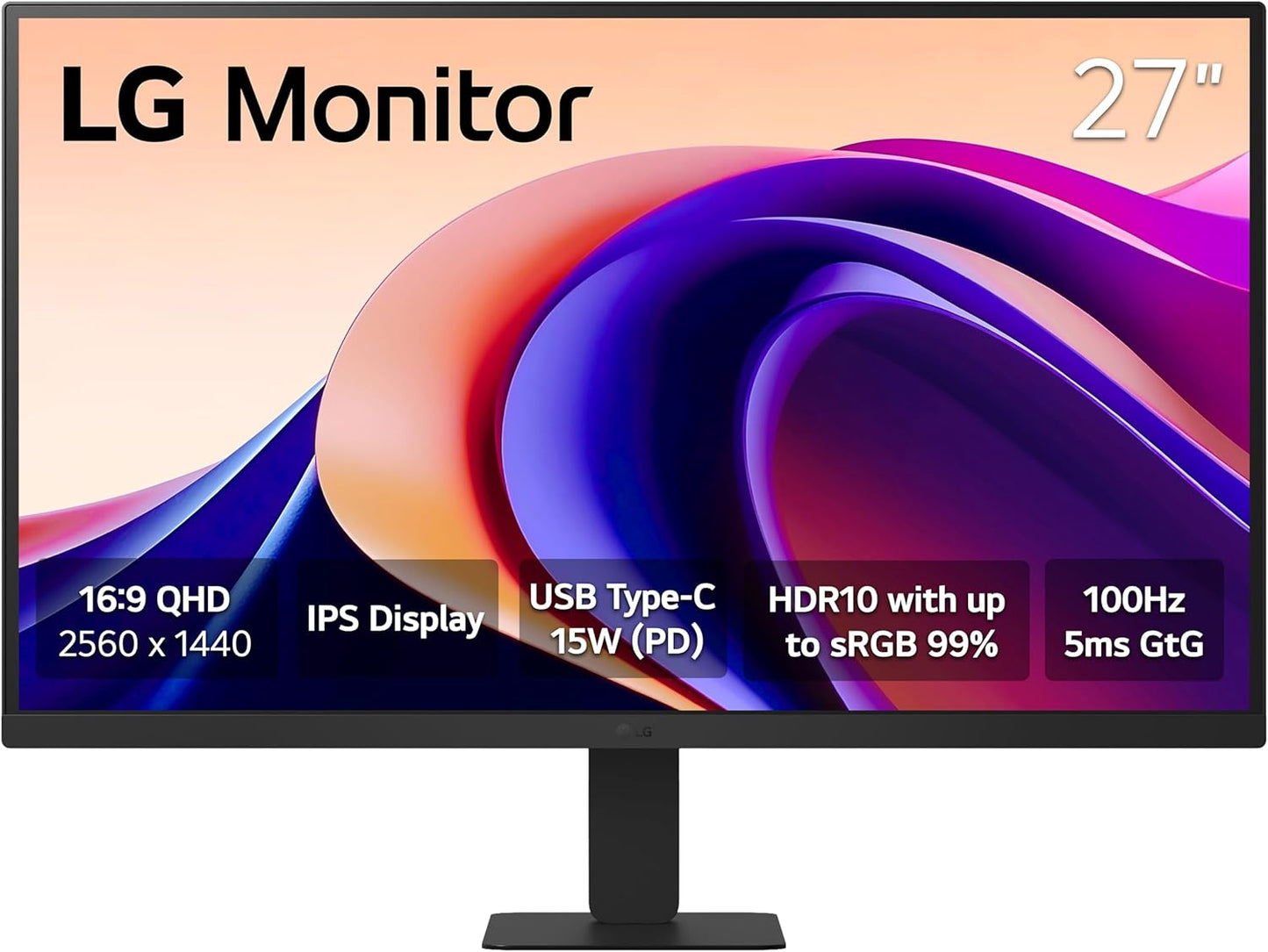 LG 27U631A-B 27-inch QHD Monitor with 100Hz Refresh Rate