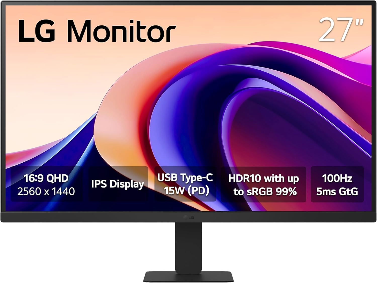 LG 27U631A-B 27-inch QHD Monitor with 100Hz Refresh Rate