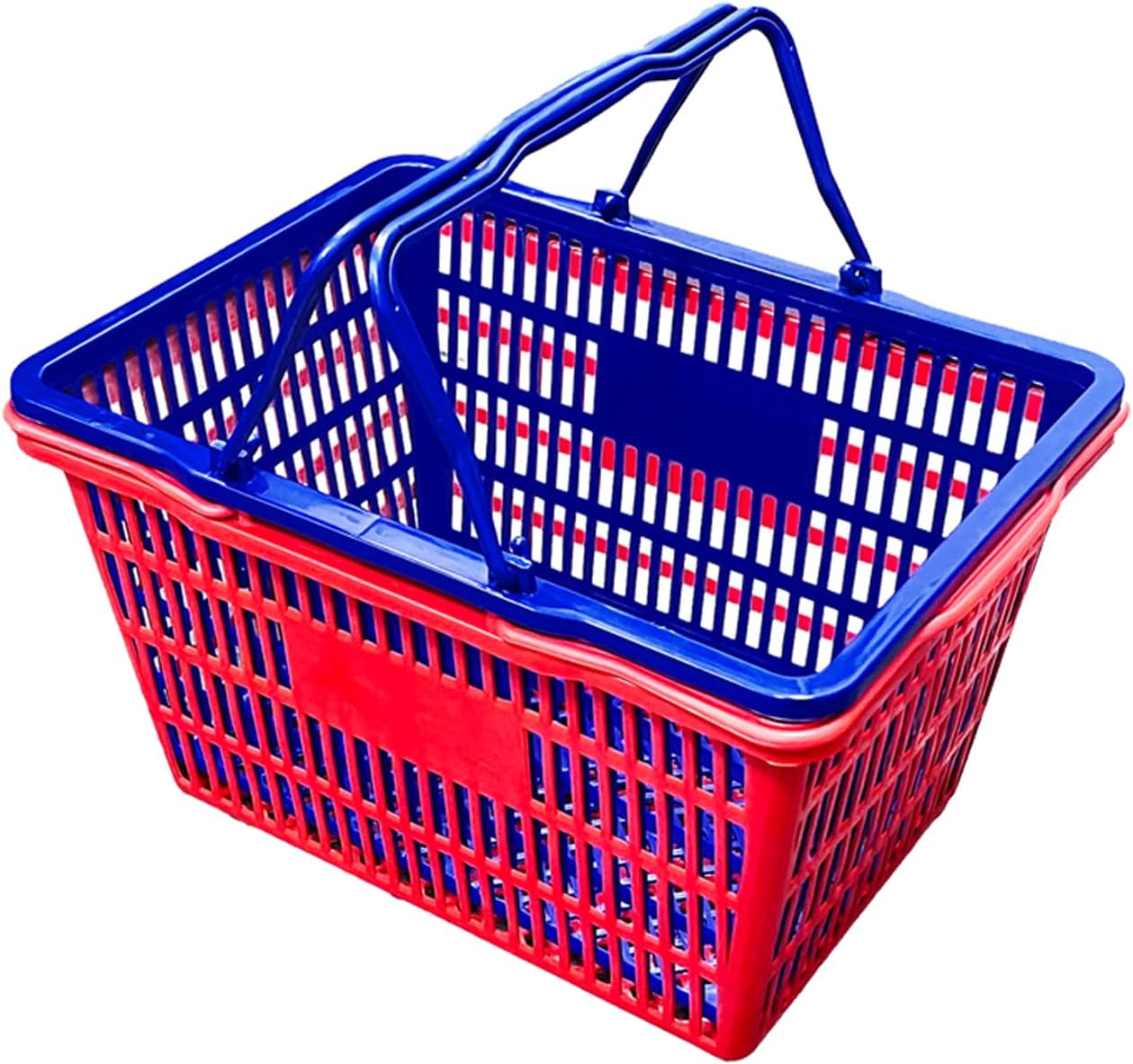 Stackable Plastic Shopping Baskets for Grocery and Retail Use