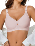 Wireless Seamless V-Neck Bra for Women - Full Coverage Comfort