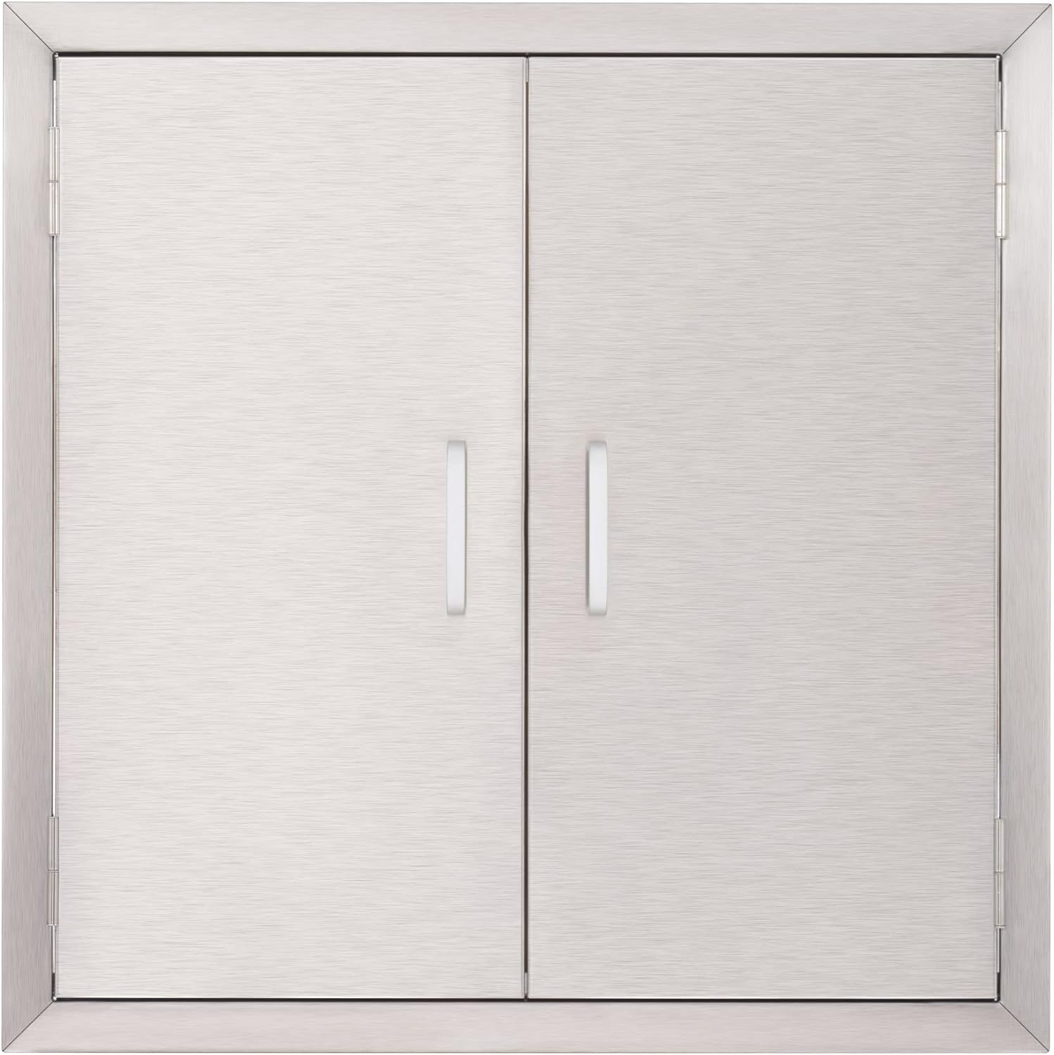 CO-Z Outdoor Kitchen Doors: 24in Weatherproof Stainless Steel