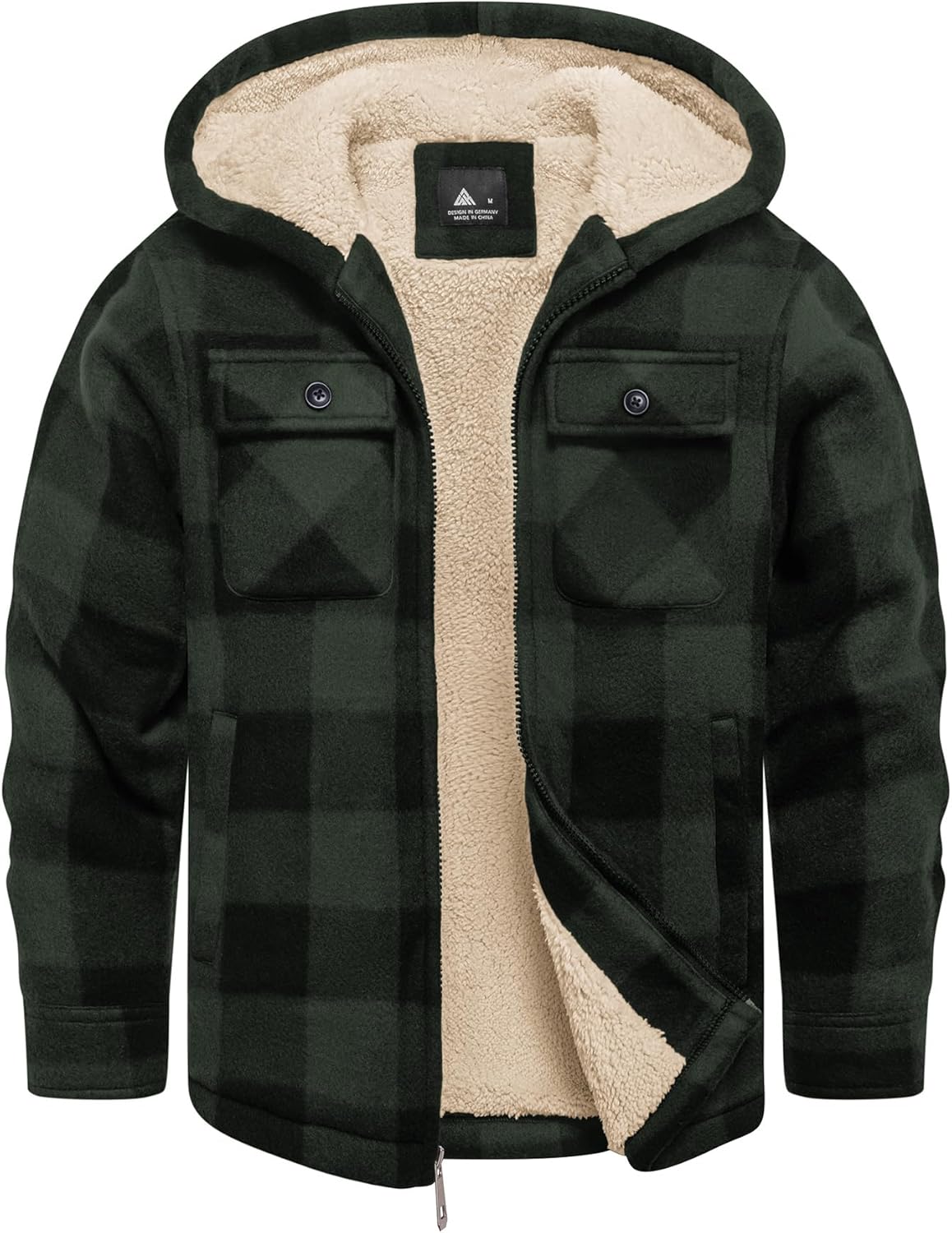 GEEK LIGHTING Boys Flannel Jacket with Sherpa Lining for Winter