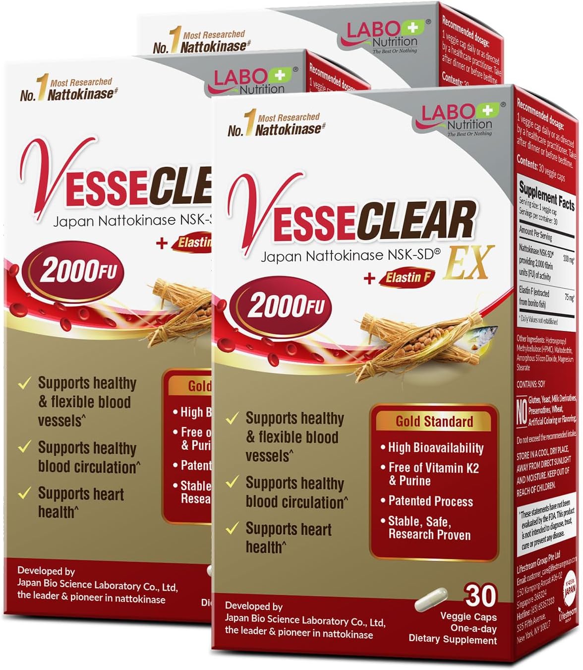 LABO Nutrition VesseCLEAR EX: Nattokinase for Healthy Blood Flow