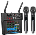 Aveek 150W x2 Powered Amplifier: Dual Mic DJ Mixer