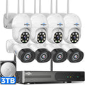 Hiseeu 8-Camera 5MP PTZ & Bullet Wireless Security System - Stable