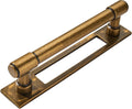 Antique Brass 3 in Center Cabinet Pull Backplate 5-Pack - Durable Zinc
