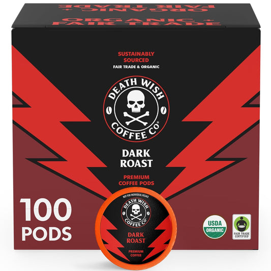 100 Dark Roast Organic Coffee Pods
