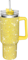 40oz Glitter Rhinestone Tumbler with Handle and Straw - Bling 40 oz