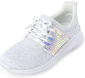 Girls Casual Lace Up Running Sneakers - Lightweight Comfort