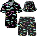 Men's 2 Piece Tracksuit Hawaiian Shirt and Shorts Set - Retro Summer