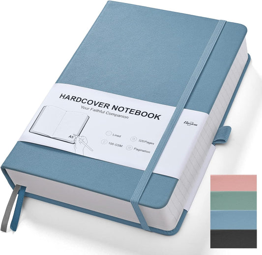 Premium A5 Leather Journal, 320 Pages College Ruled Notebook for Ultimate Organization