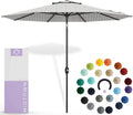 9-Foot Outdoor Umbrella with Auto-Tilt for Shade and Comfort